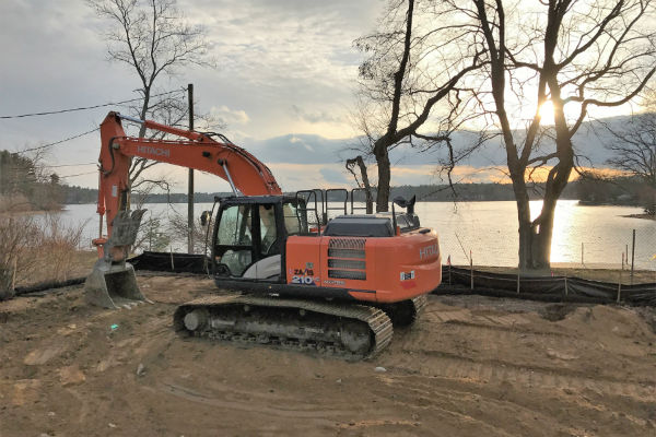 excavator vehicle on construction site